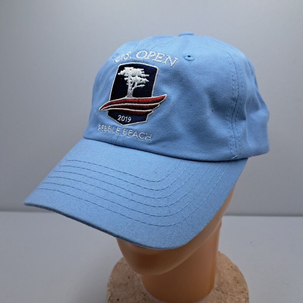 US Open Pebble Beach 2019 Golf Hat USGA Member Light Blue Adjustable Dad Cap